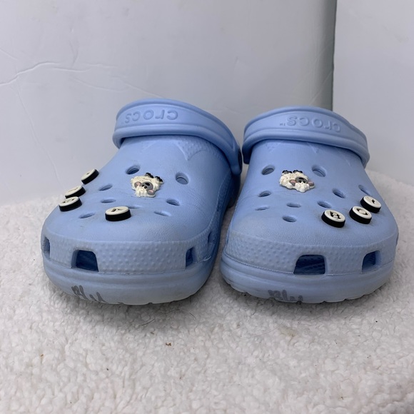 light blue crocs with jibbitz
